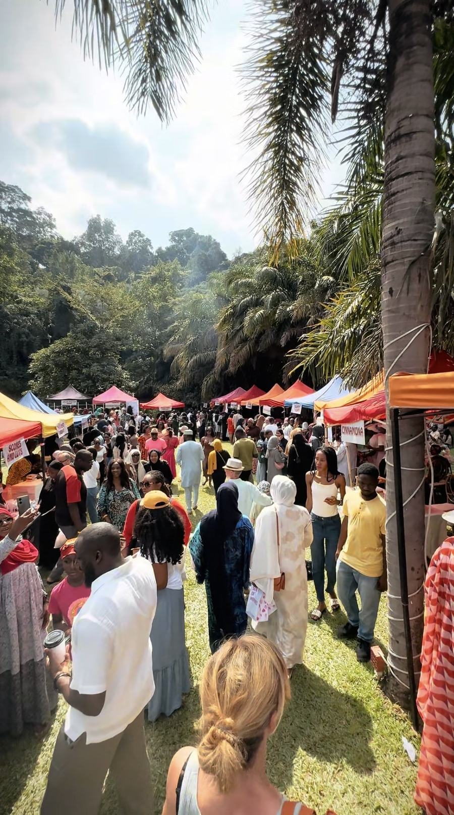 Crowds enjoying The Bread Market